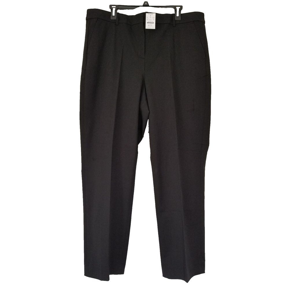 J. Crew Tall Kallie Tall Straight‎ Leg Pants Size T18 Black NWT $98 BO900